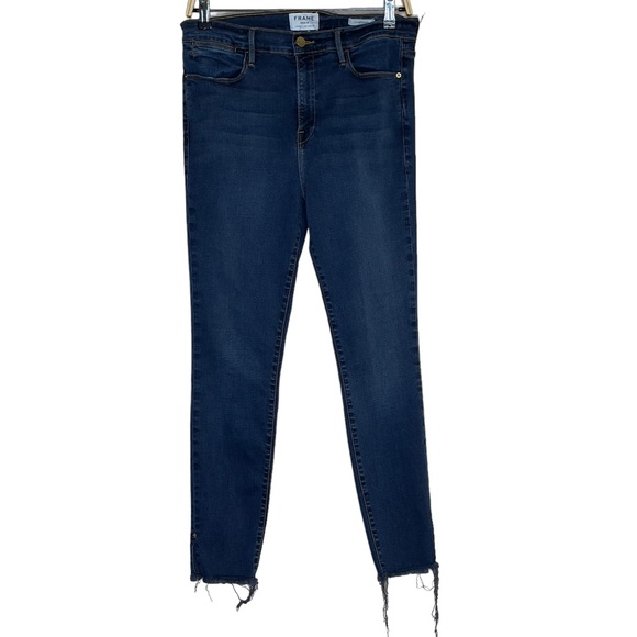 Frame Denim Jeans Frame Denim Raw Hem Fonda Blue Skinny Jeans Size